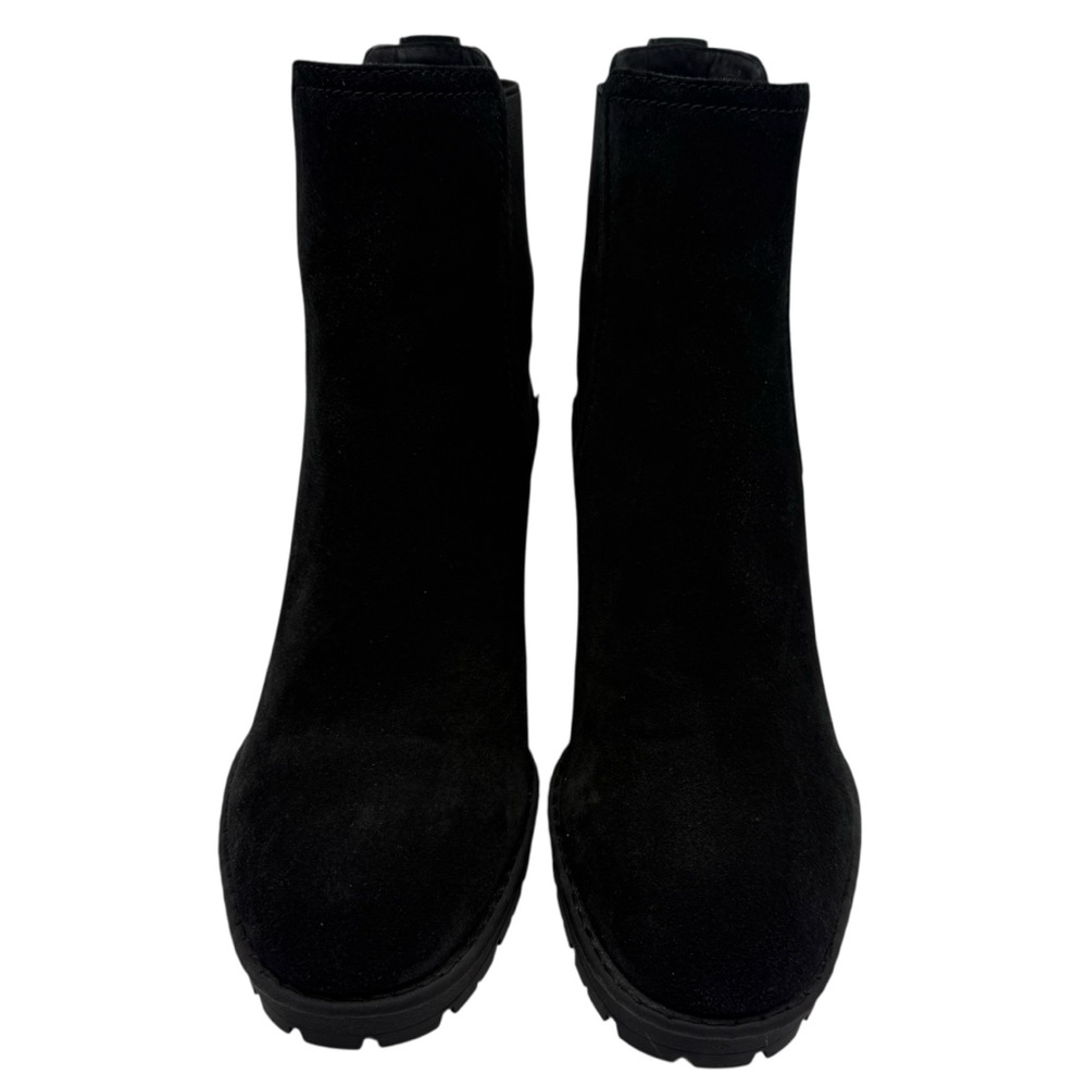 Vince Womens Shoes Henderson Boots Sz 10 Black Suede Leather Pull On Heeled - Picture 3 of 11